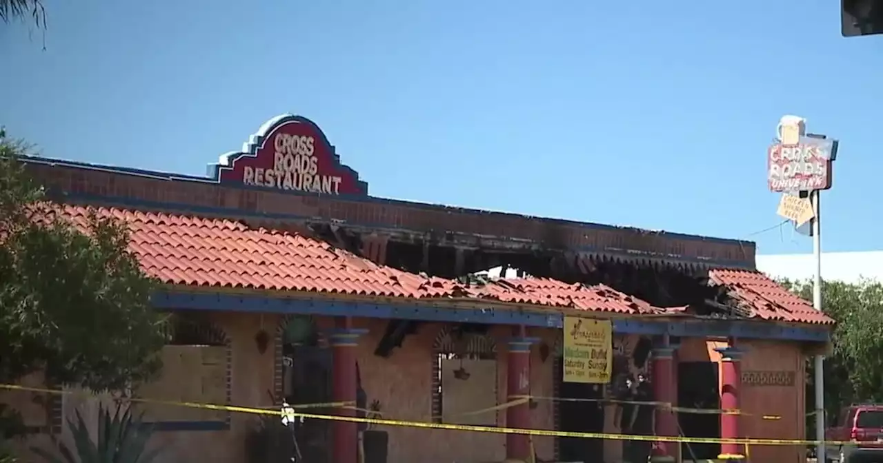 Fire at Crossroads Restaurant in South Tucson