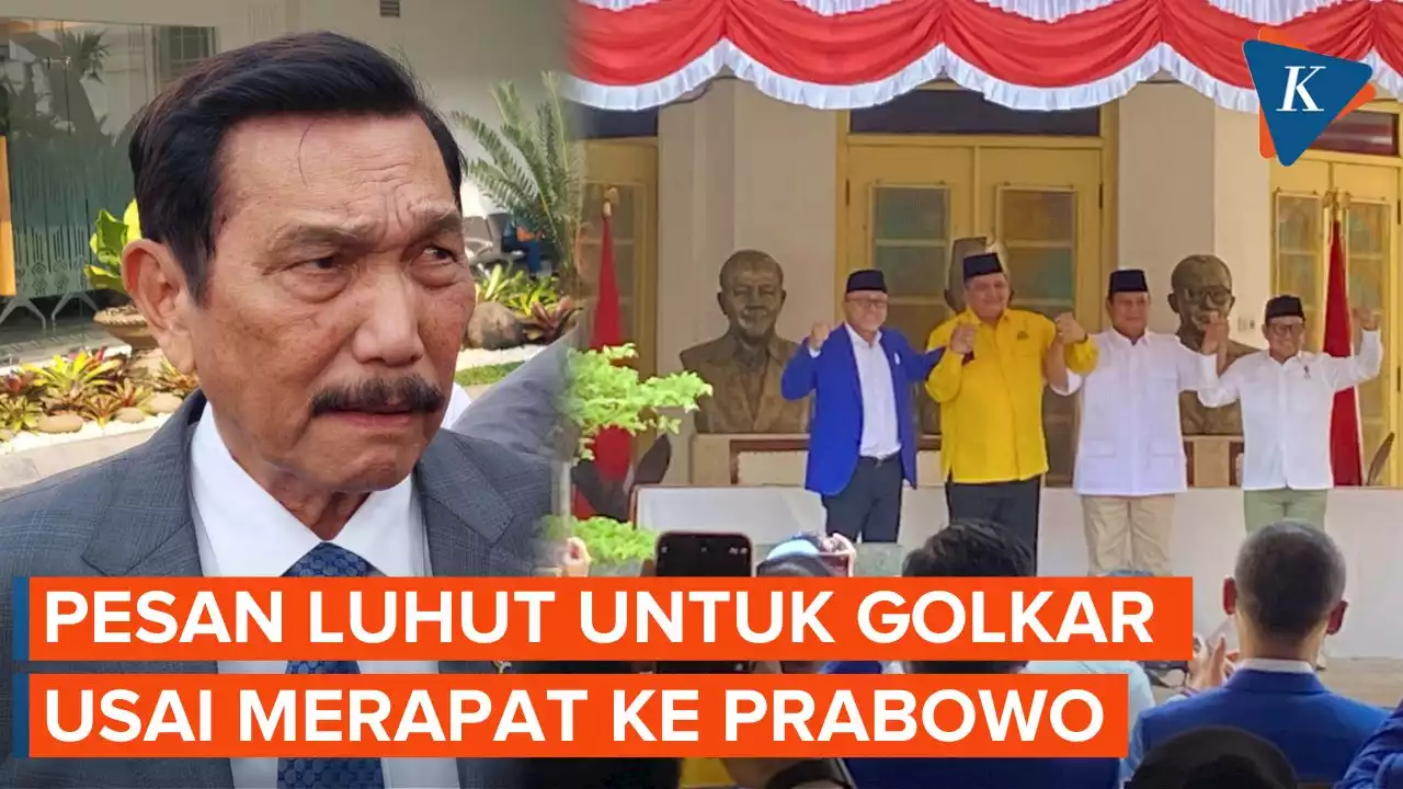 Golkar Dukung Prabowo, Luhut: Itu Bagus, Nggak Ada Masalah