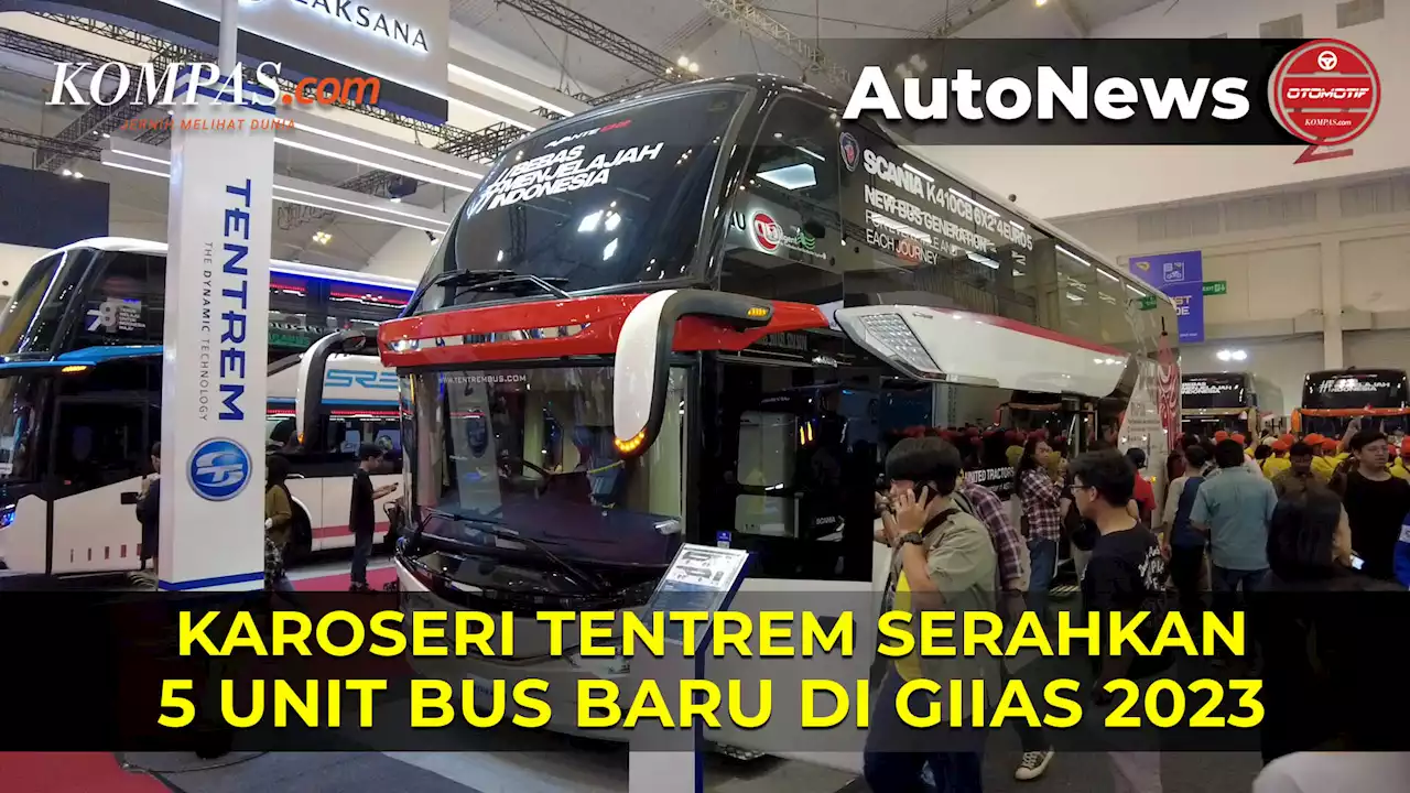 Karoseri Tentrem Serah Terima 5 Unit Bus Baru di GIIAS 2023