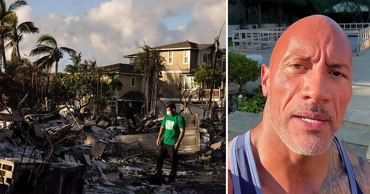 Emotional Dwayne Johnson breaks silence on Hawaii's deadly wildfires