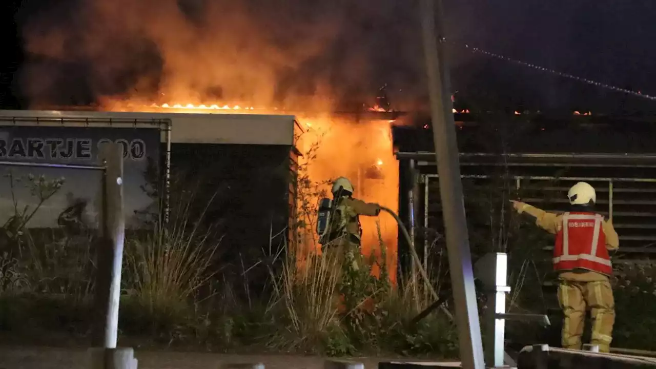 Brand in fietsenloods op vakantiepark Land van Bartje