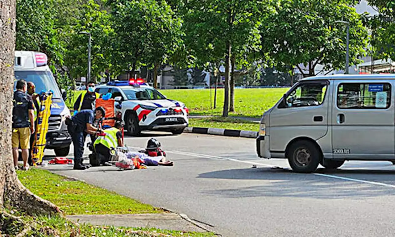 63-year-old woman hit by van while crossing road in Jurong, yet to regain consciousness