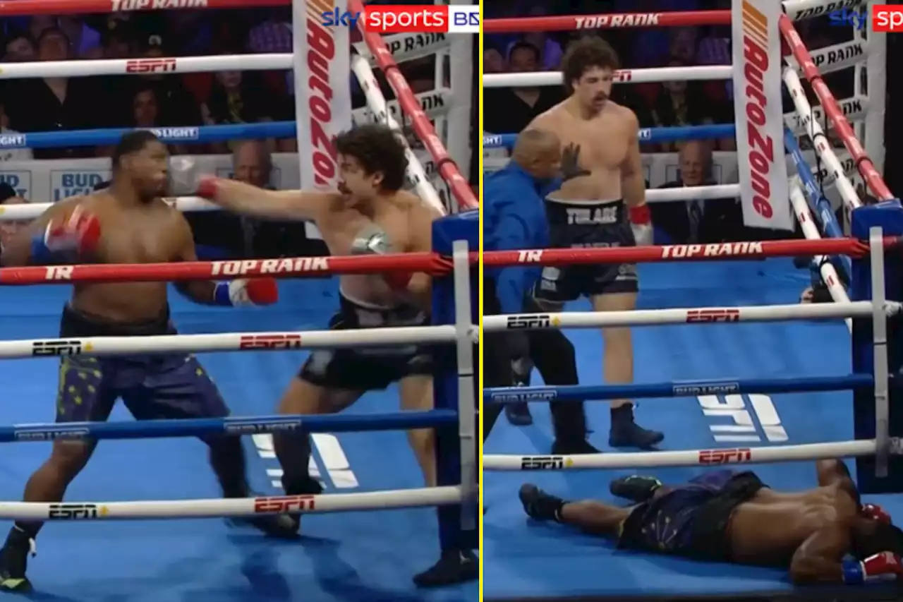 Heavyweight prospect knocks down opponent with thunderous right hand before KOing him