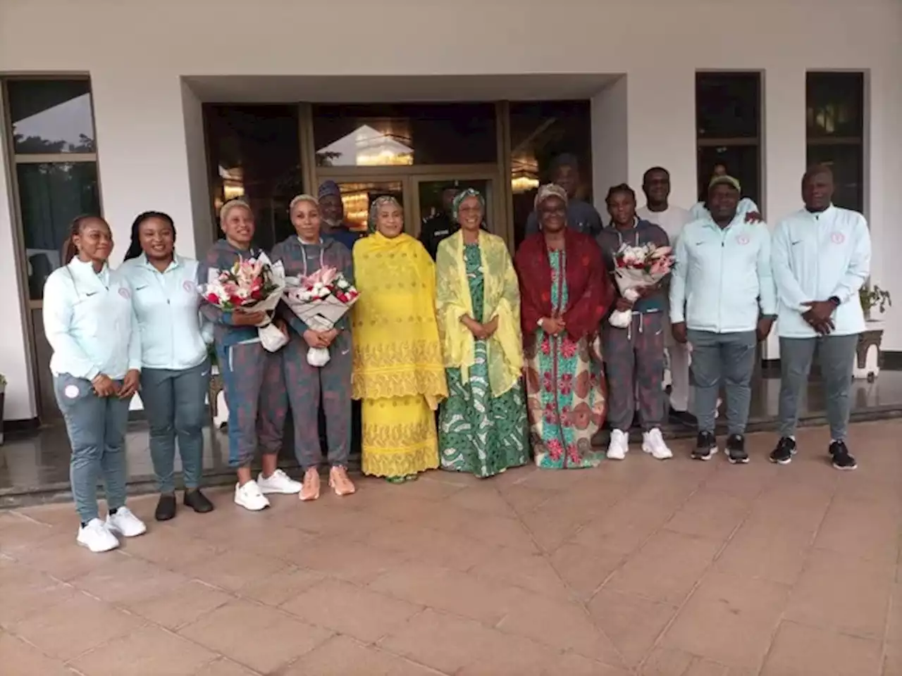 Remi Tinubu hosts Super Falcons in Aso Rock | TheCable