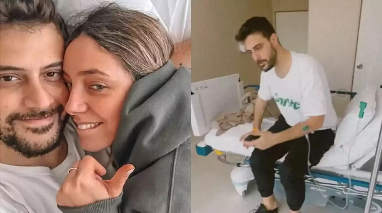 Sofía Martínez le hizo un chiste a Diego Leuco mientras estaba internado y compartió fotos desde el hospital