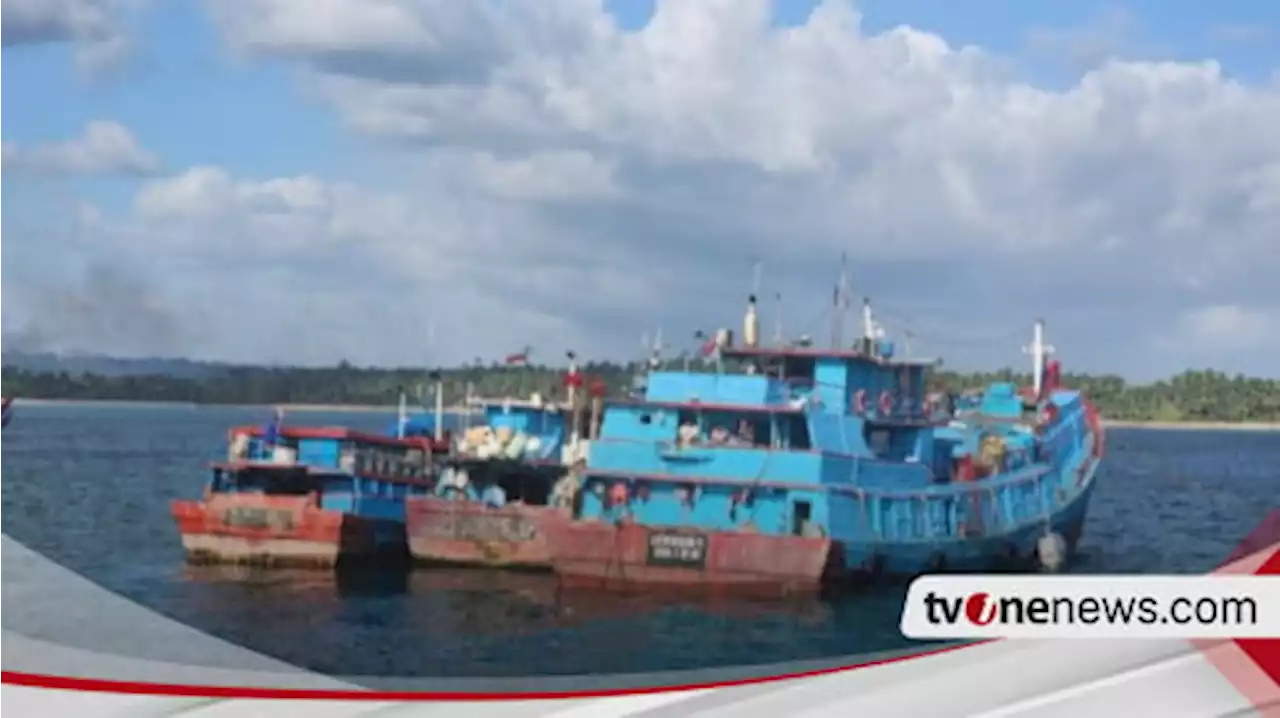 KKP Hentikan Aktivitas Tiga Kapal Ikan Ilegal di Laut Aru Maluku, Diduga Lakukan Alih Muatan Hasil Tangkapan