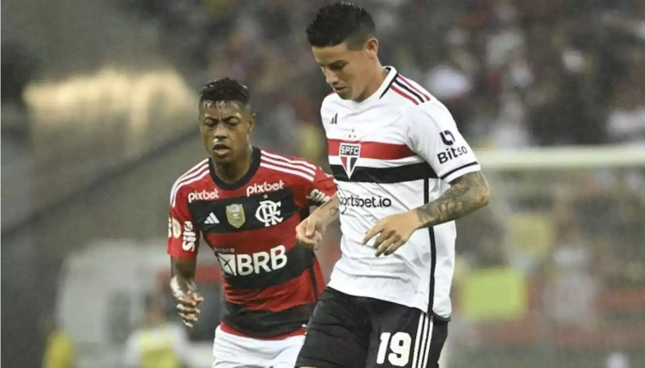 Sao Paulo empata con Flamengo y James Rodríguez tiene sus primeros minutos