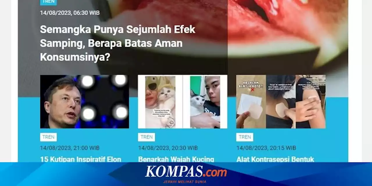 [POPULER TREN] Batas Aman Konsumsi Semangka