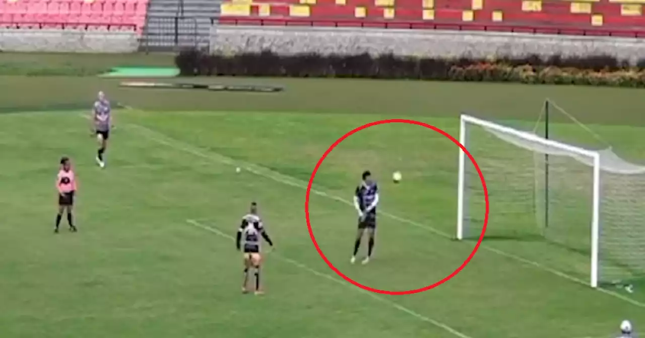 Video: el insólito gol de penalti en el fútbol aficionado de Santander