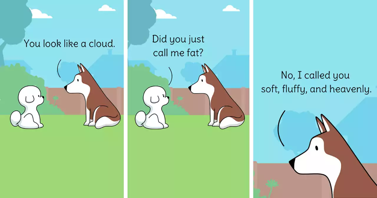 I Created 40 Humorous Comics Featuring A Dog Love Story