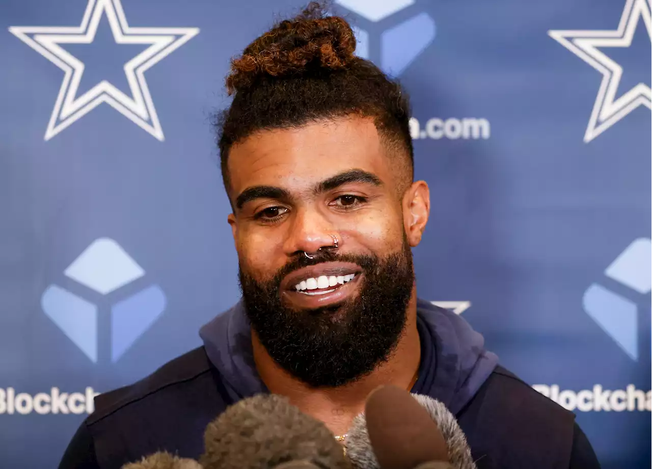 Watch: Ex-Cowboys RB Ezekiel Elliott takes practice field with Patriots for first time