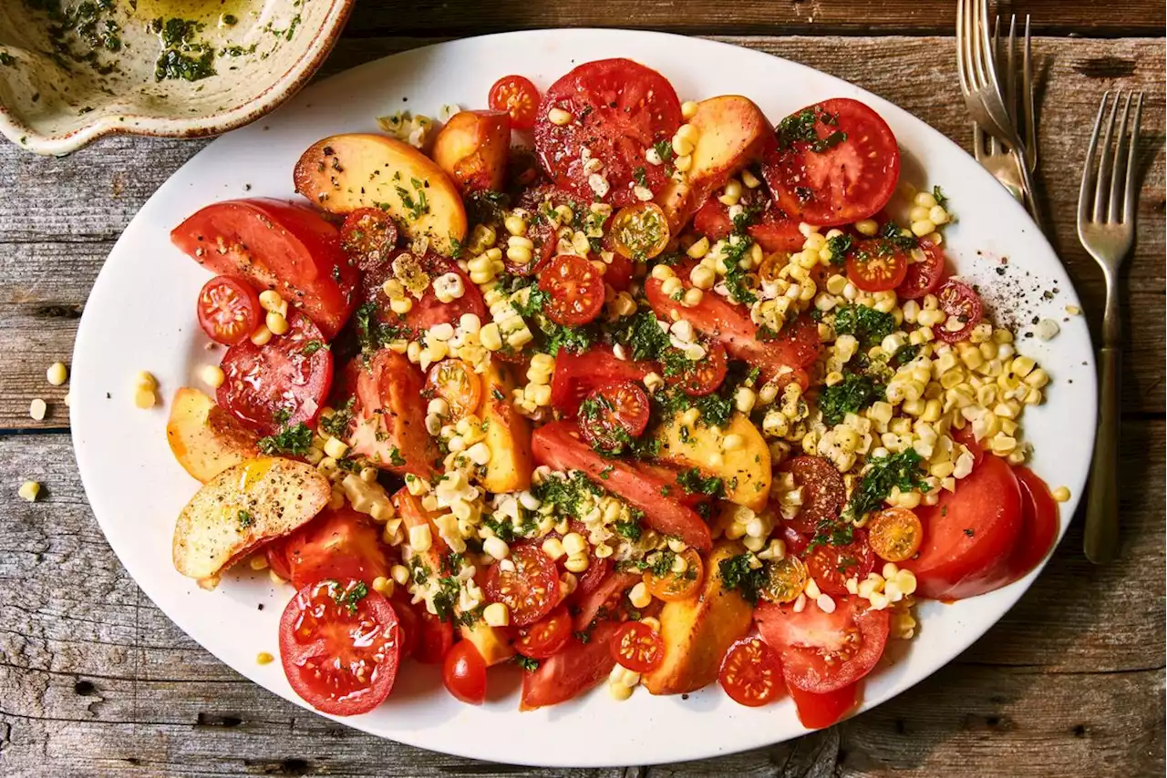 Peach & Tomato Salad With Fish Sauce Vinaigrette Recipe on Food52