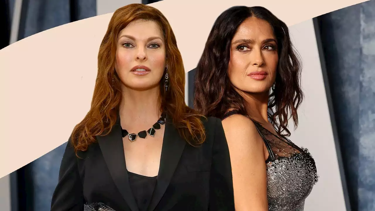 Linda Evangelista got candid about co-parenting her teenage son with Salma Hayek