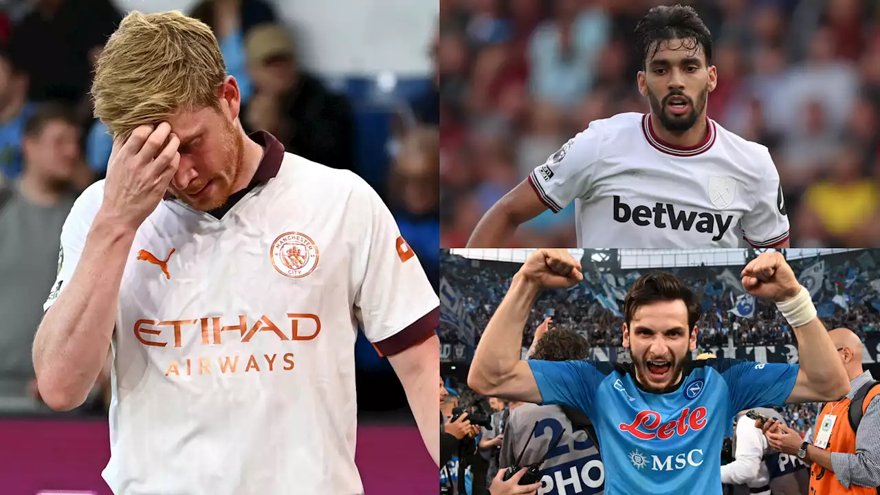 How do Man City replace Kevin De Bruyne? Lucas Paqueta, Khvicha Kvaratskhelia and the six alternatives after midfield star suffers serious hamstring injury