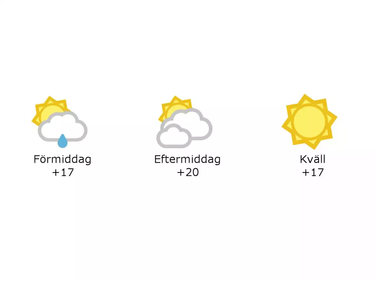 Halvklart och lätt regn och 17 grader i Laholm under förmiddagen