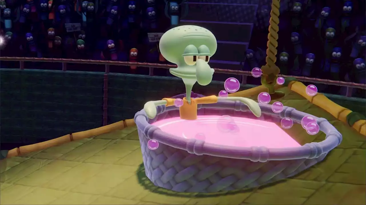 Squidward’s Nickelodeon All-Star Brawl 2 moveset includes iconic dance