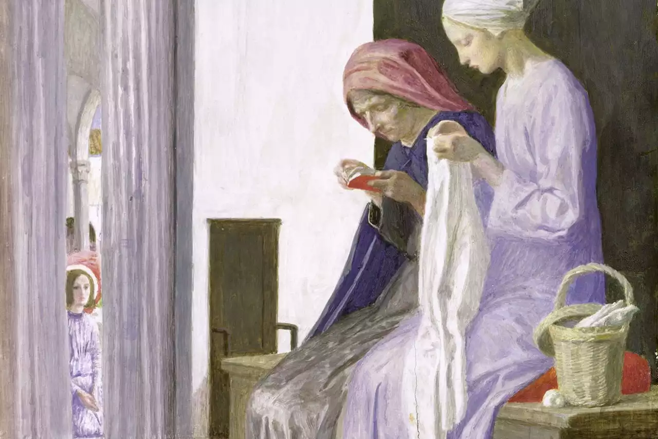 DIAPORAMA - Visitation : Marie dans la maison d’Élisabeth, par Robert Anning Bell