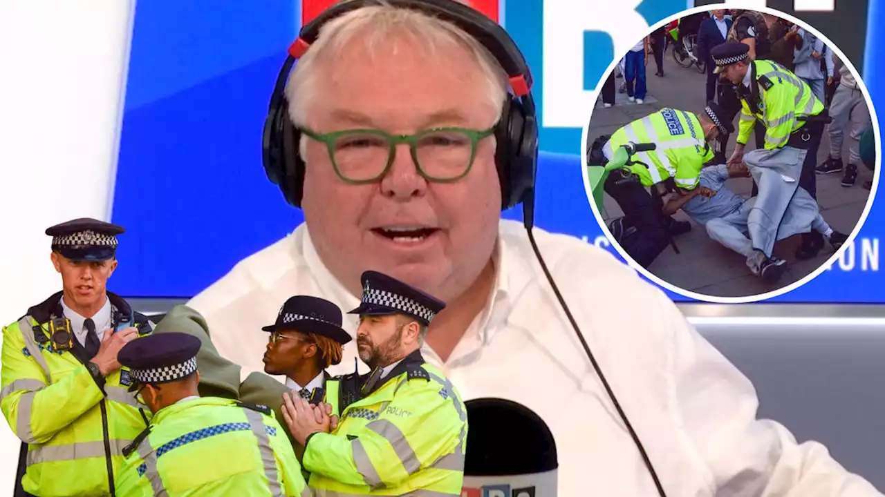 'There was definitely no rioting': Caller defends social media yobs after Oxford Street chaos