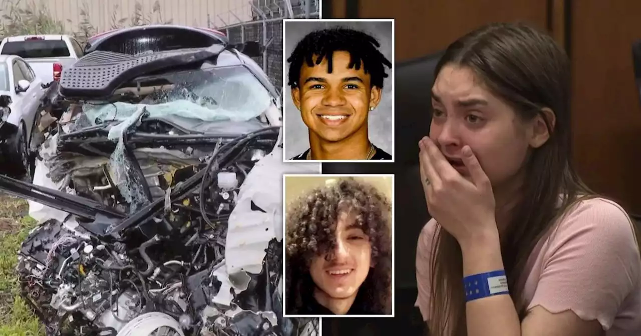 Teen guilty of murdering boyfriend and passenger in 100mph crash