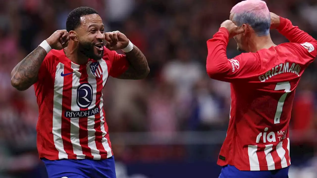 In zijn eerste duel sinds april scoort Depay met prachtige pegel voor Atlético