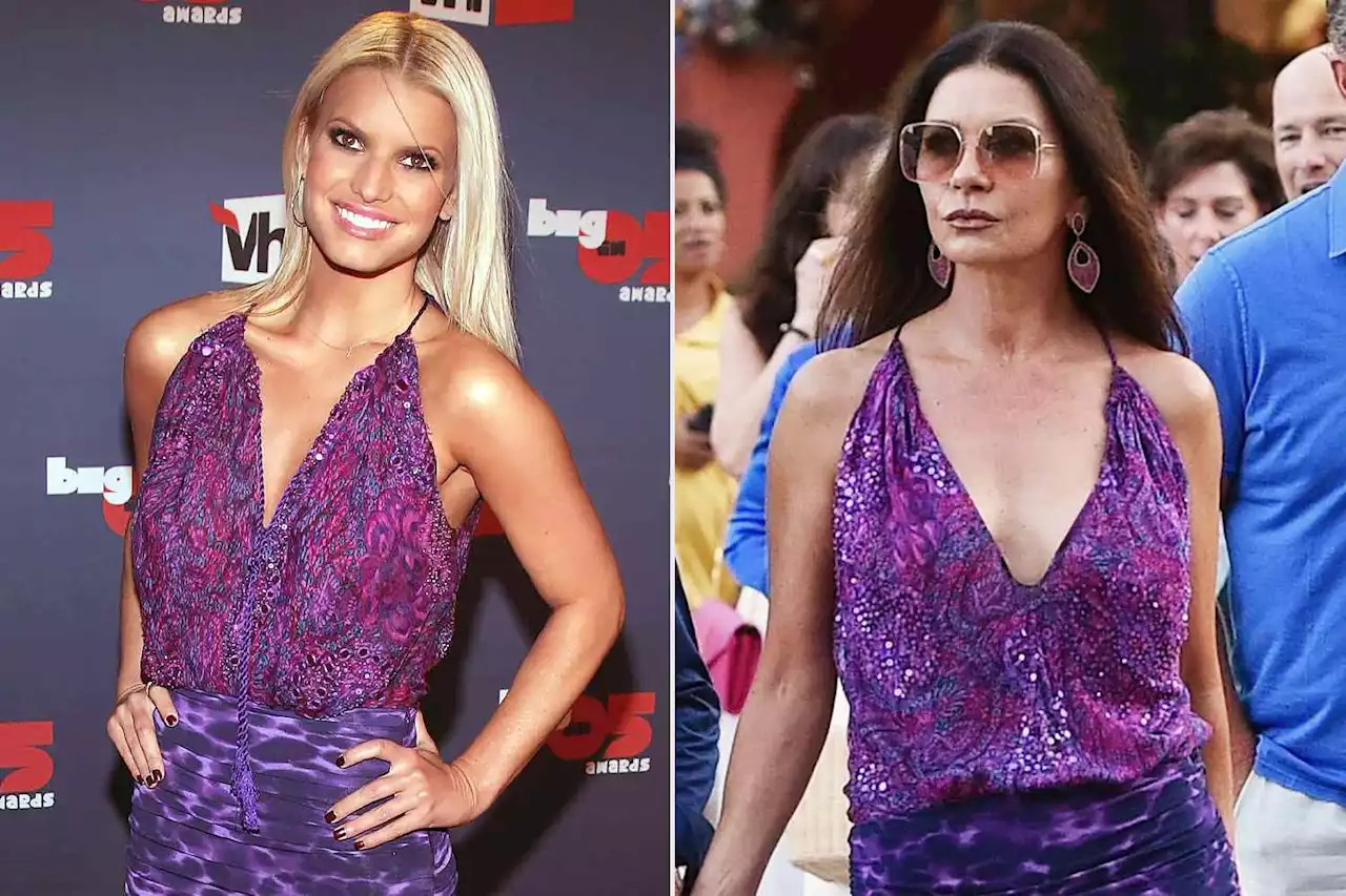 Jessica Simpson Is Totally Here for Catherine Zeta-Jones Bringing Back Her 2005 Award Show Dress