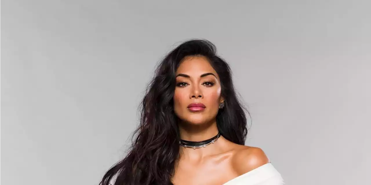 Nicole Scherzinger's cut-out white swimsuit is as show-stopping as you're imagining