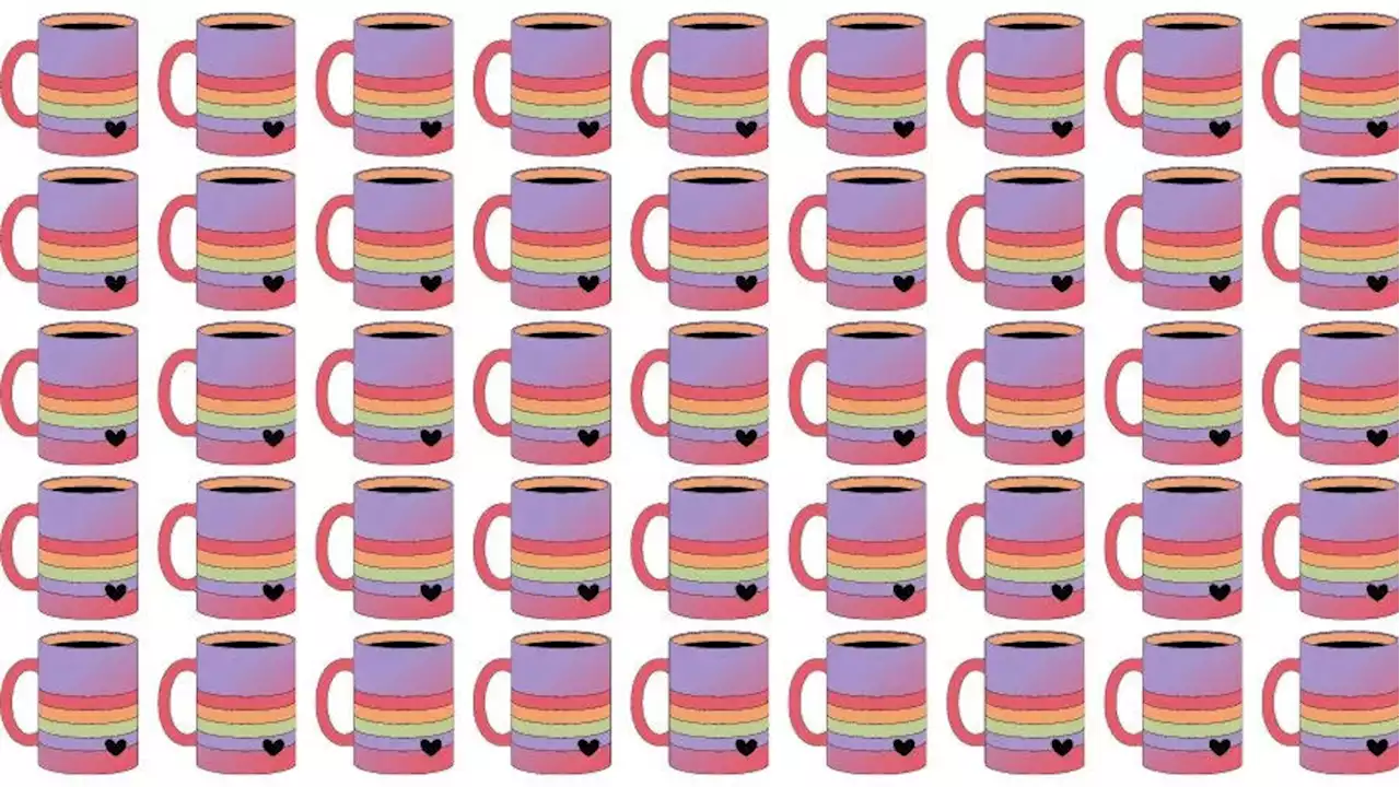 Suchbild für Kaffeeliebhaber: Welche Tasse unterscheidet sich von den anderen?