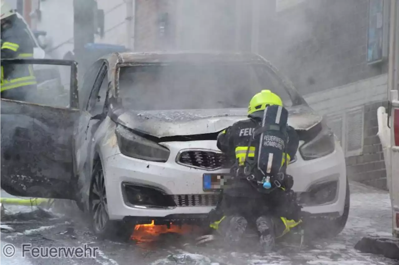 Lebensbedrohliche Brandverletzungen: Kind (5) bei Autobrand in Homburg schwer verletzt