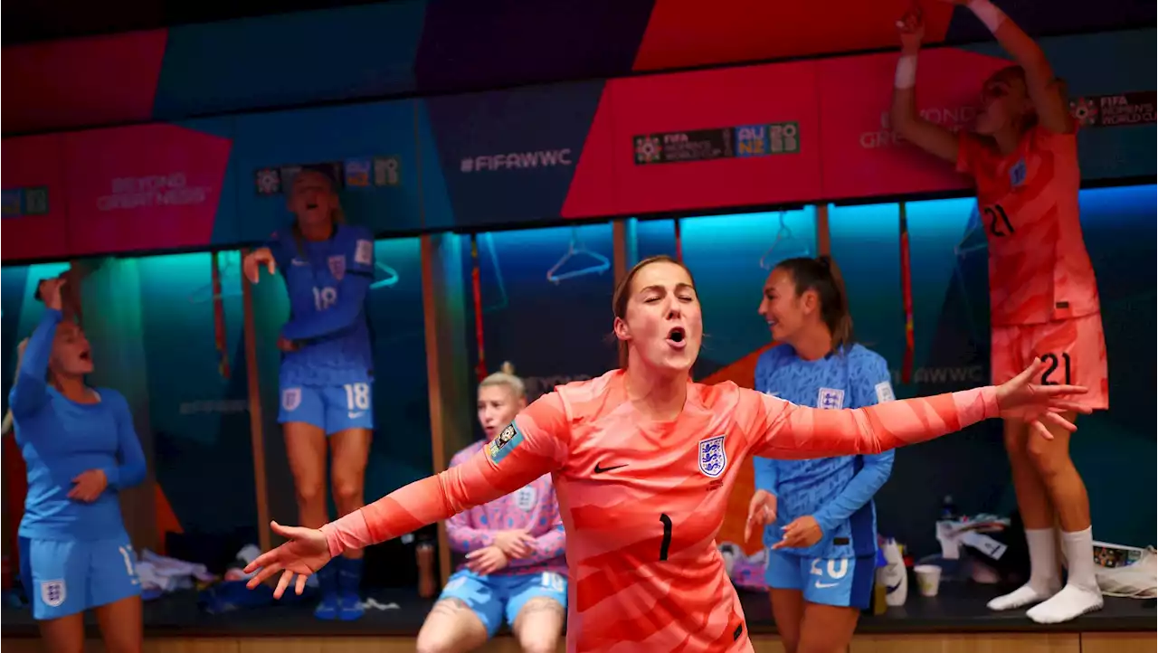 Lionesses sing Sweet Caroline and dance in their dressing room after making World Cup final