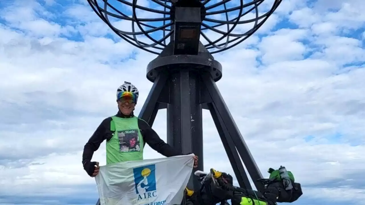 Dalla Sicilia a Capo Nord in bici nel nome della moglie morta di cancro