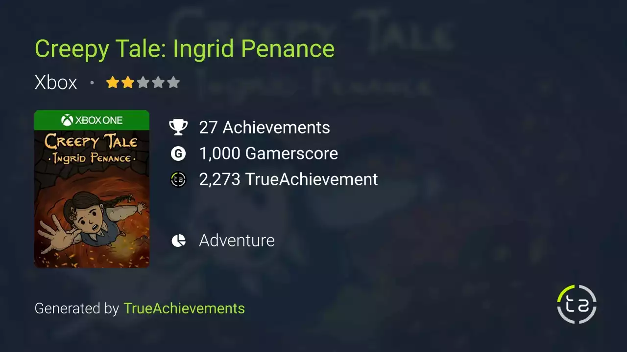 Creepy Tale: Ingrid Penance (Xbox One) Achievements