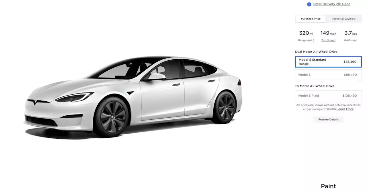 Tesla reintroduces more affordable “Standard Range” versions of Model S and X