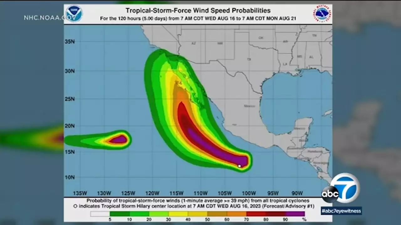 Hilary strengthens to a hurricane, could bring heavy rain to SoCal, Southwest this weekend