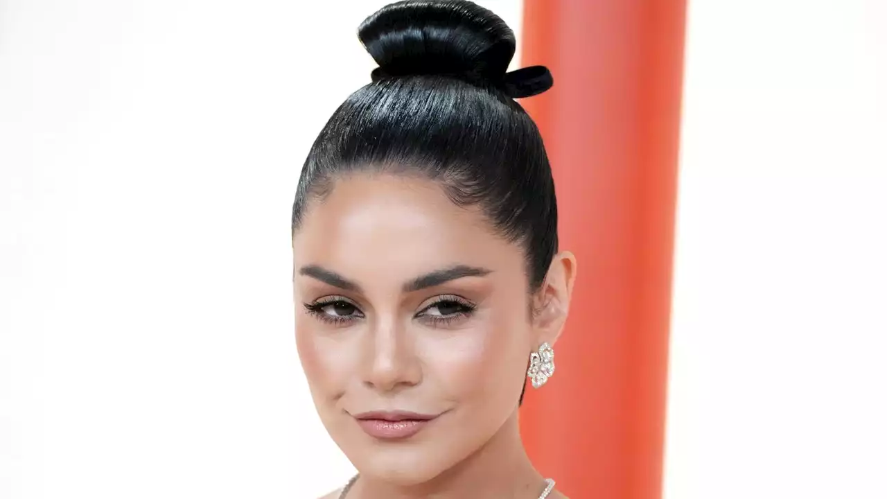 Vanessa Hudgens's 'Laser Light' French Manicure Is Putting Me In a Trance With Its Glow