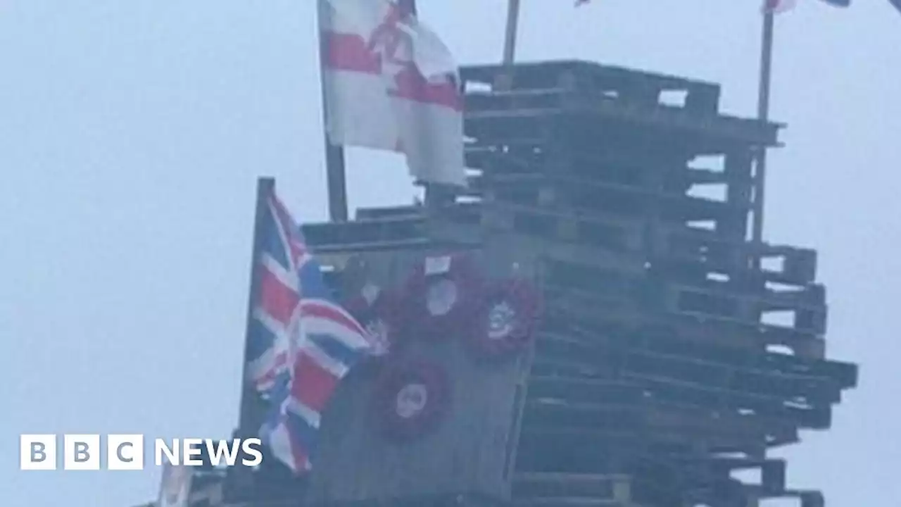 Derry bonfire: Poppy wreaths and flags treated as hate crime