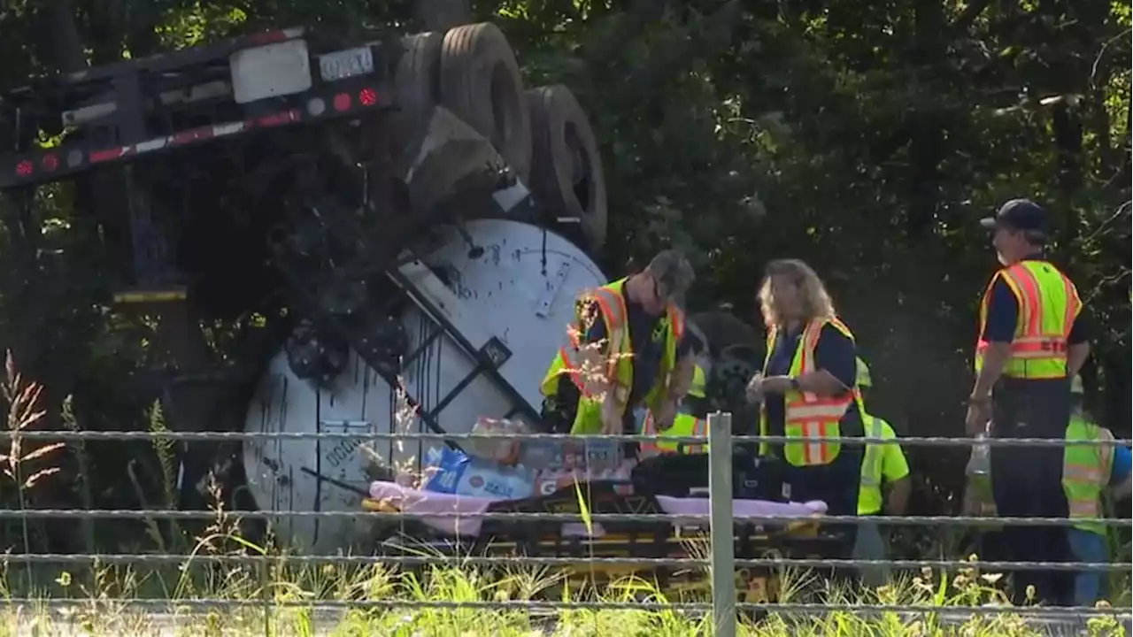 Double crashes involving multiple vehicles and spilled oil closes Rt. 15 in Adams County