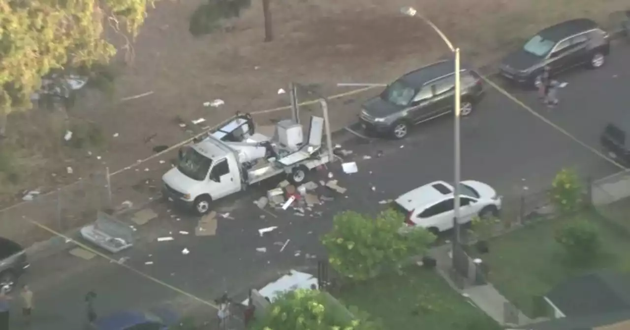 Boyle Heights box truck explosion rattles neighborhood, damages vehicles