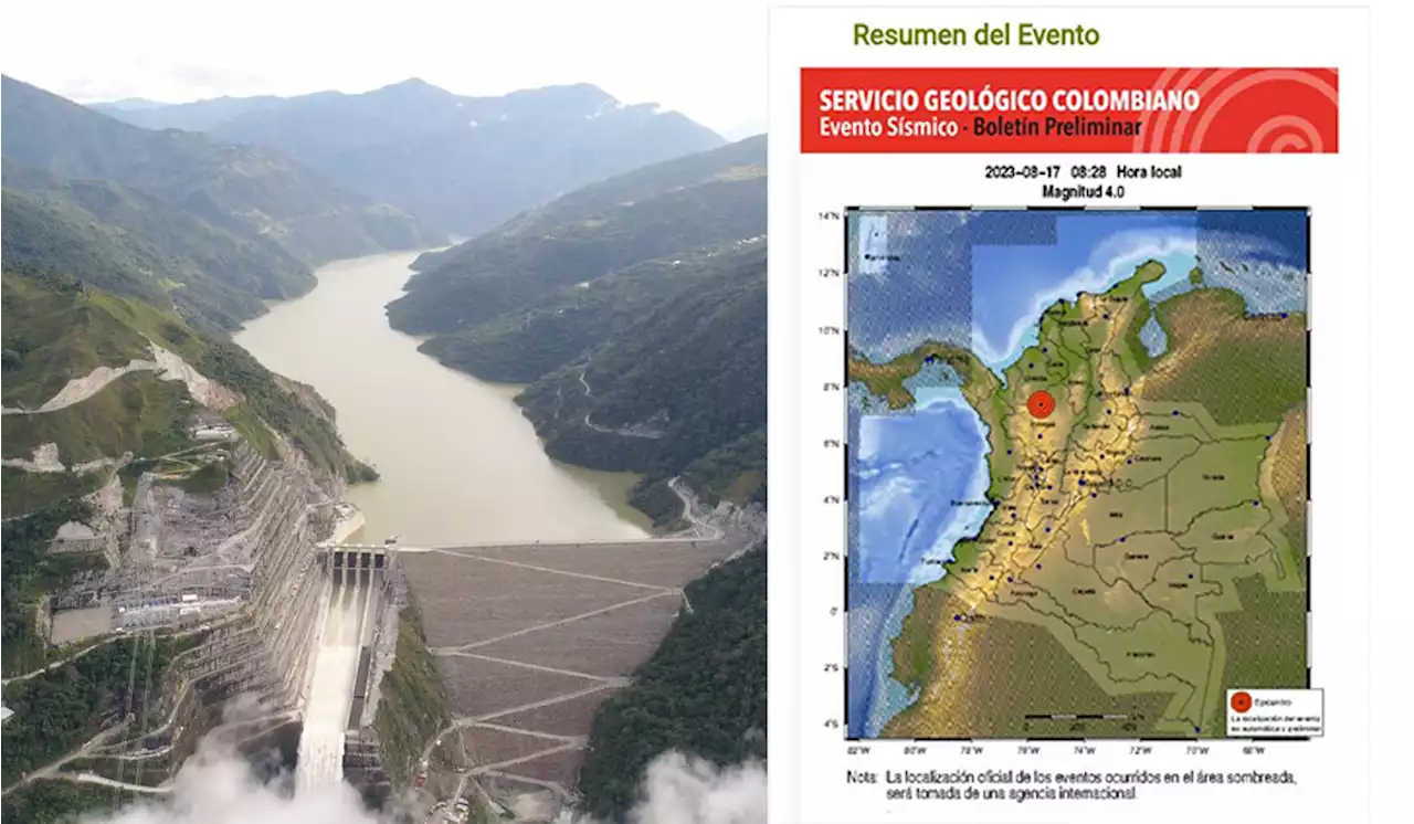 Epicentro del temblor fue cerca de Hidroituango ¿resultó afectada la megaobra?