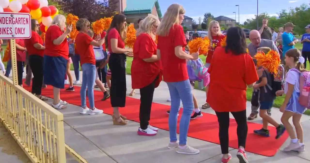 Red carpet rolled out for students at Harvest Elementary in Saratoga Springs