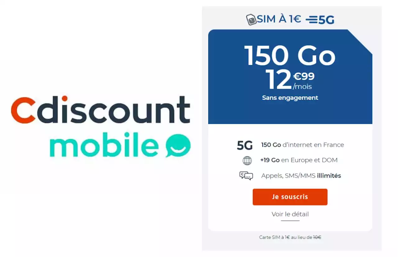 Ce forfait 5G sans engagement de 150 Go est sans doute le plus avantageux du moment