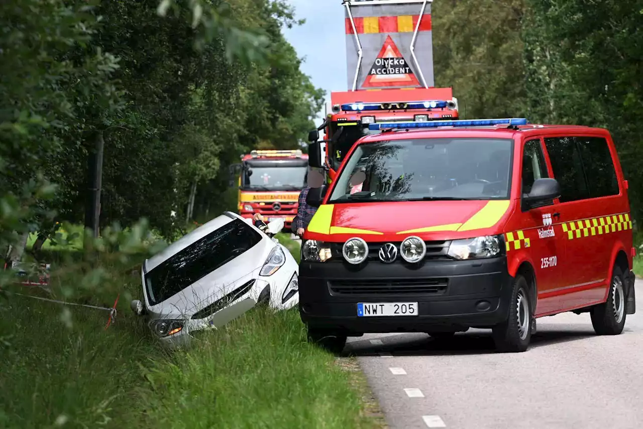 Krock mellan två bilar orsakade problem i trafiken