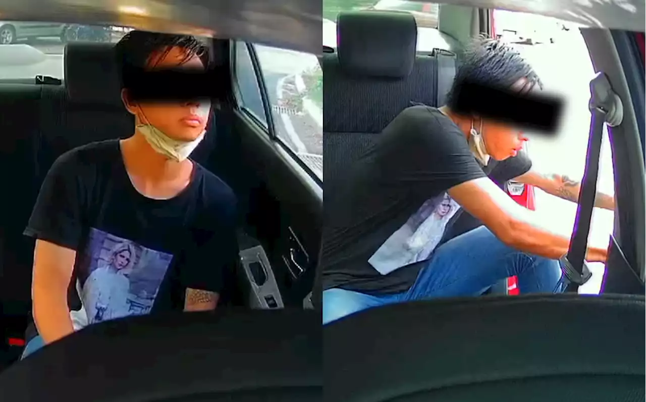 (Video) Alleged Scammer Jumps Out Of Moving E-hailing Ride To Avoid Getting Arrested