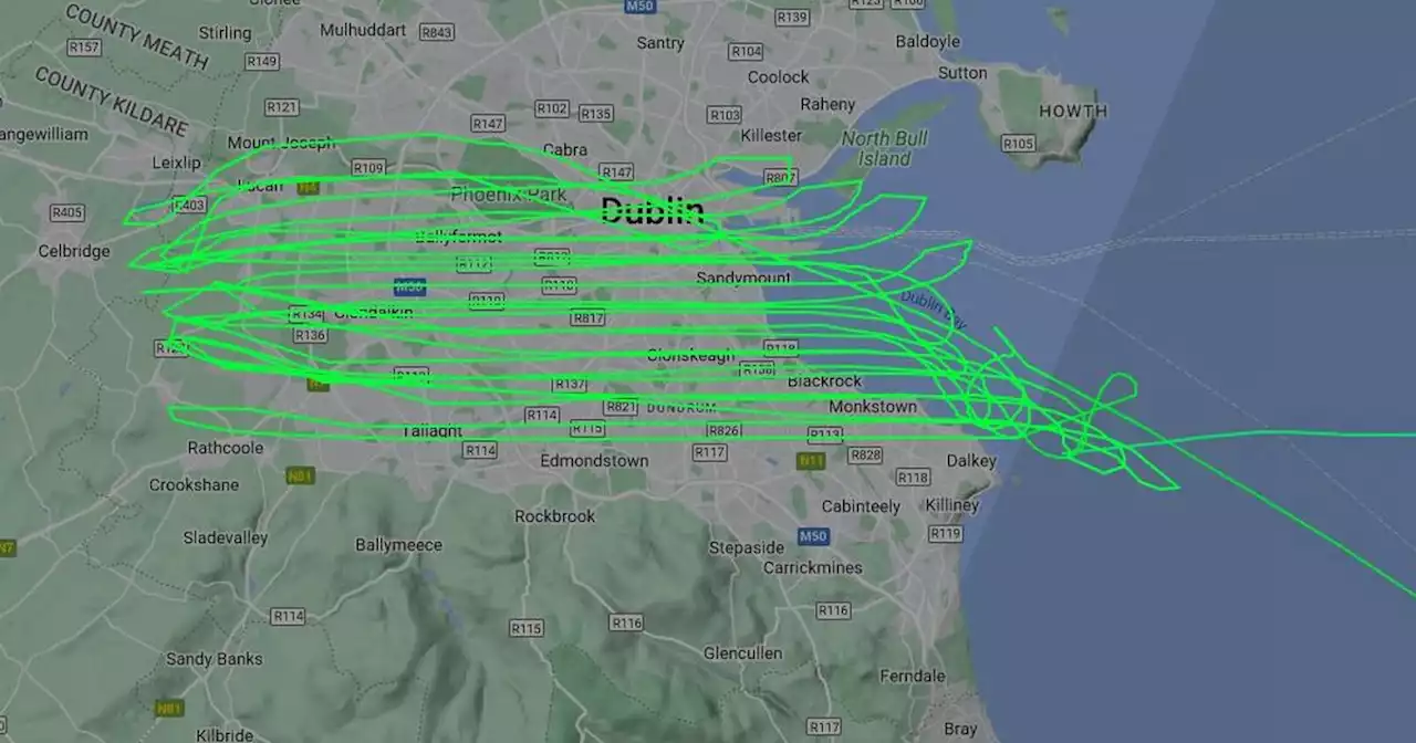 Dubliners flummoxed as mystery plane flies in strange loops for hours at night