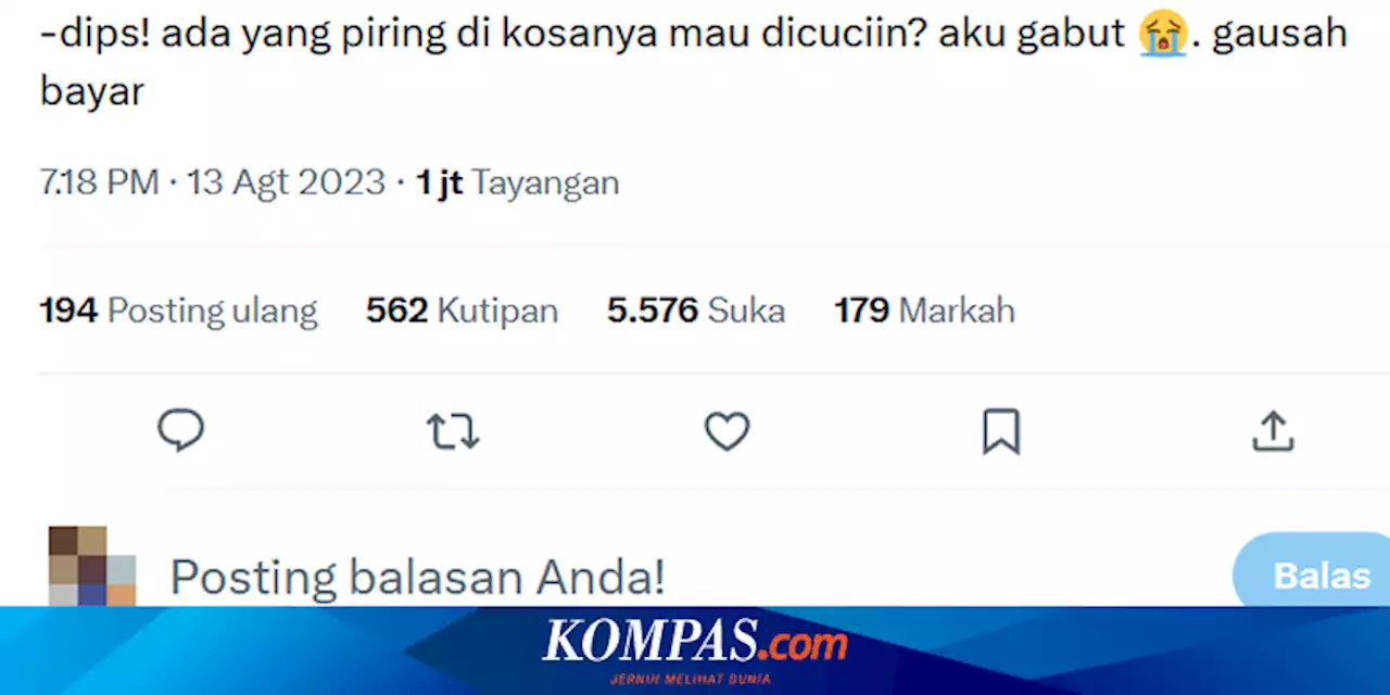 Mahasiswi Undip Buka Jasa Cuci Piring Gratis untuk Redakan Stres, Psikolog: Bentuk 'Coping Mechanism'