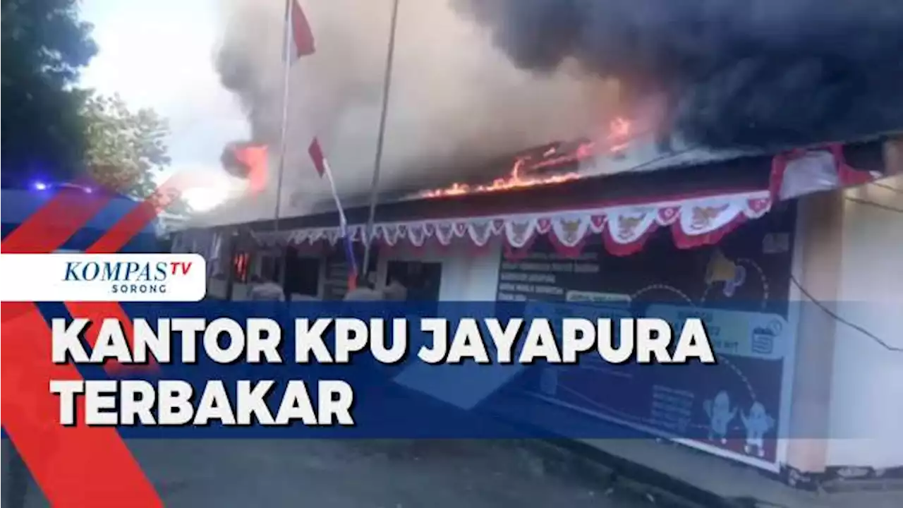 Diduga Korsleting Listrik, Kantor KPU Kabupaten Jayapura Ludes Terbakar