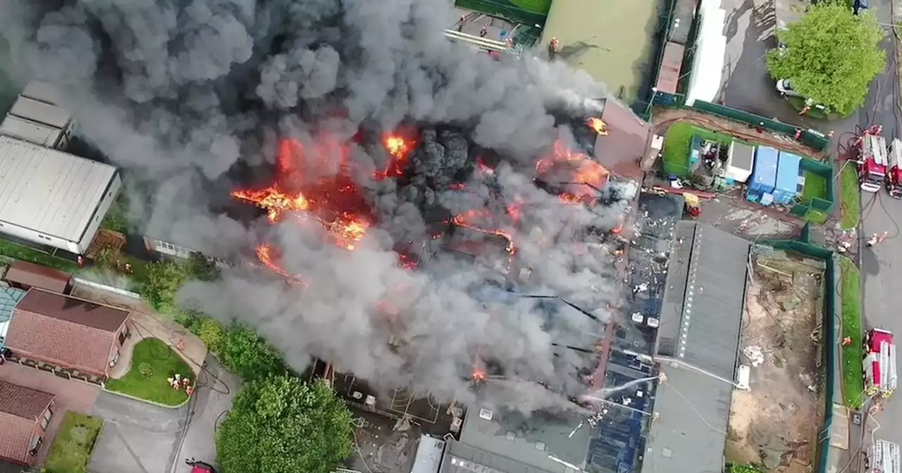 School and fire service issue statements as horror blaze leaves school in ruins