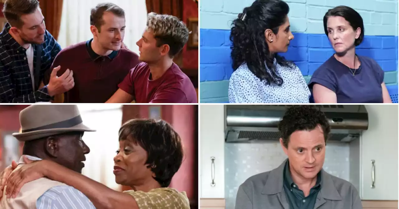 Four big EastEnders stars return amid a brutal act of violence