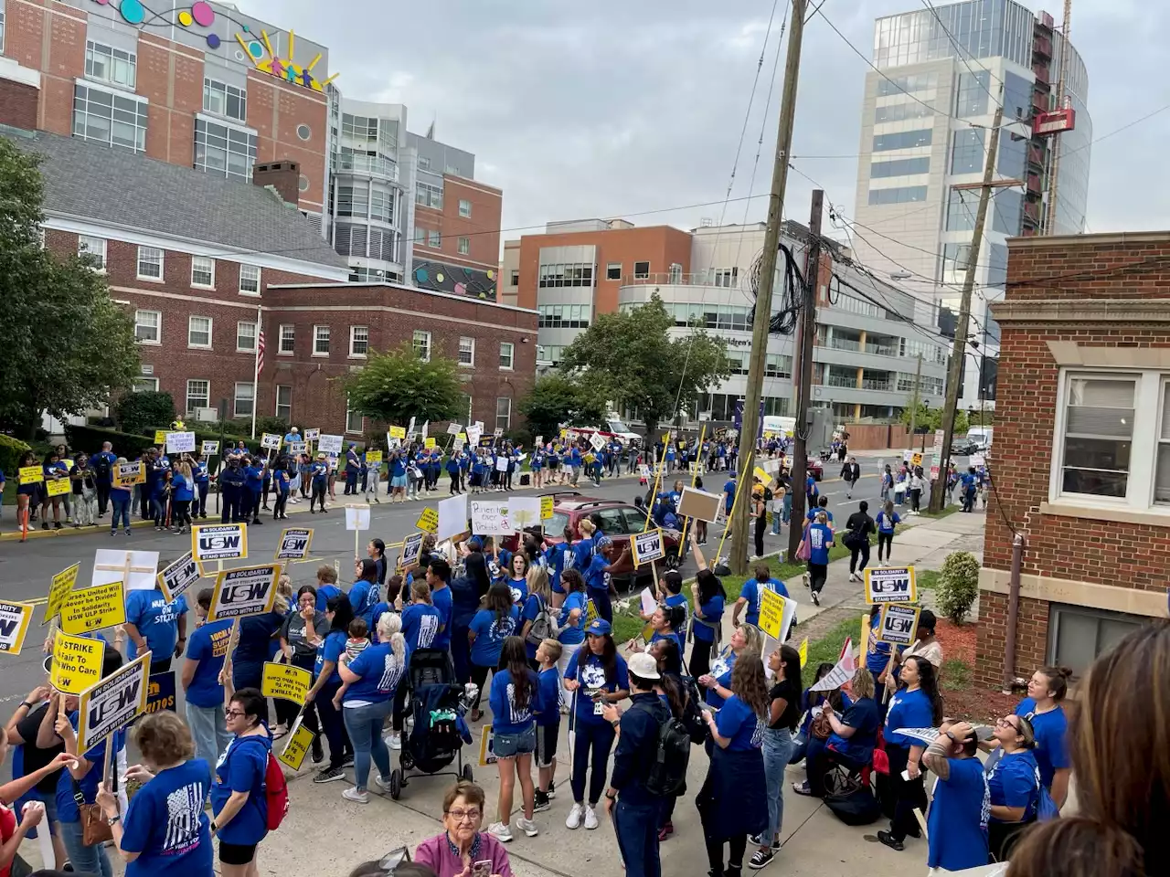 Nurses strike at Robert Wood Johnson University Hospital