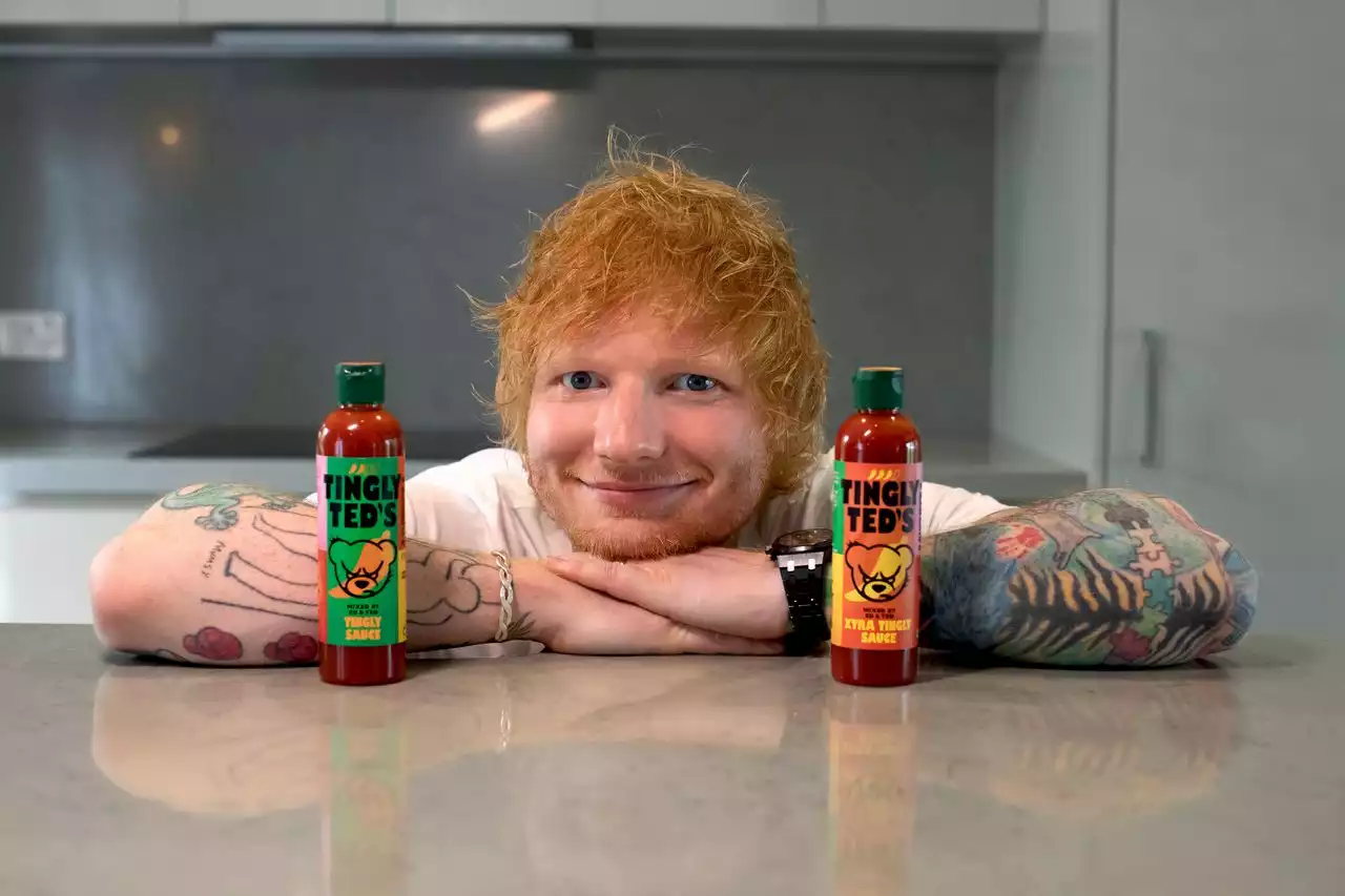 Singer Ed Sheeran’s hot sauce, ‘Tingly Ted’s,’ is rolling out nationwide