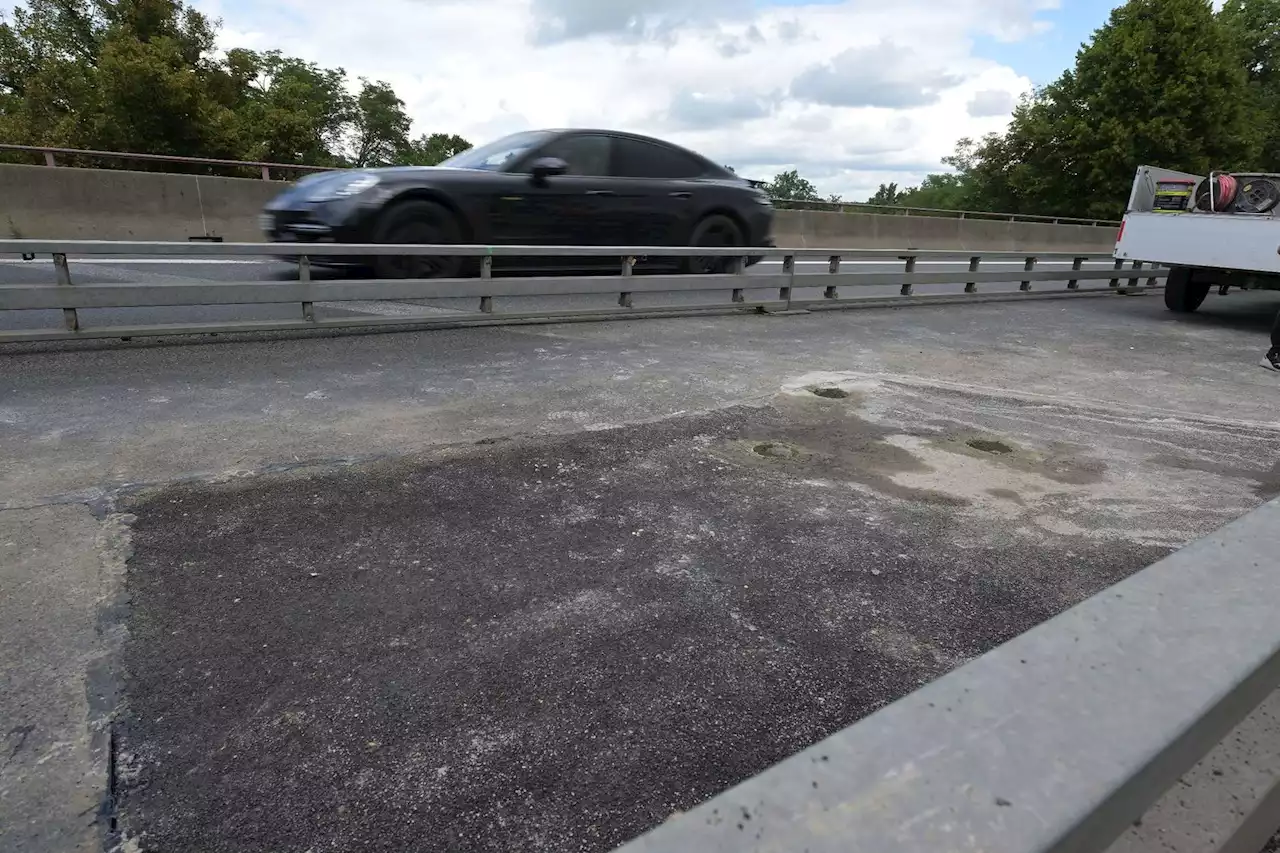 Erneute Sperrung der A10 wegen abgesackter Fahrbahn